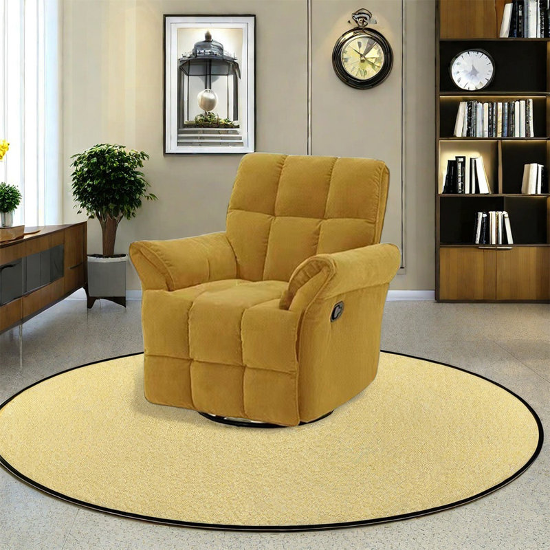 Fauteuil inclinable Monya, Mélange de polyester jaune