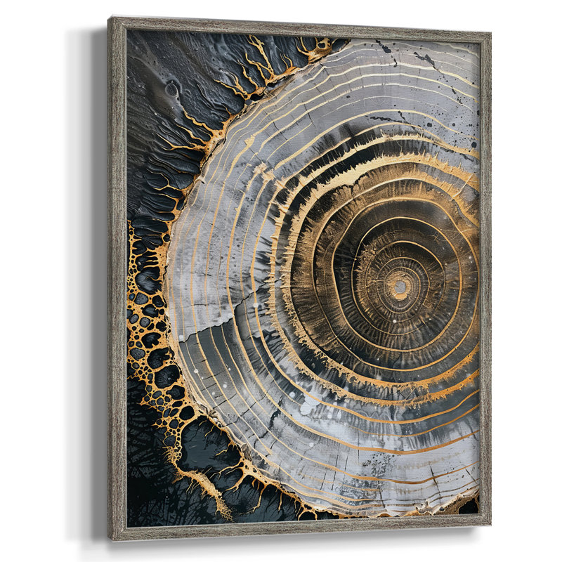 Reproduction encadrée ABSTRACT Series CCxxx - bois massif, H 30 po x l 24 po