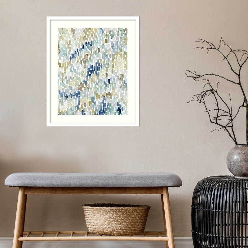 River Wavelet I par Grace Popp - Reproduction d'art sur papier encadrée, H 25 po x l 21 po, Papier avec cadre blanc