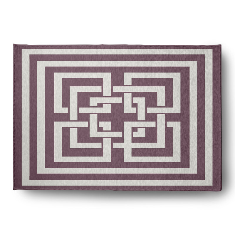 Chenille Geometric Indoor Rug, Rectangle 5' x 7'