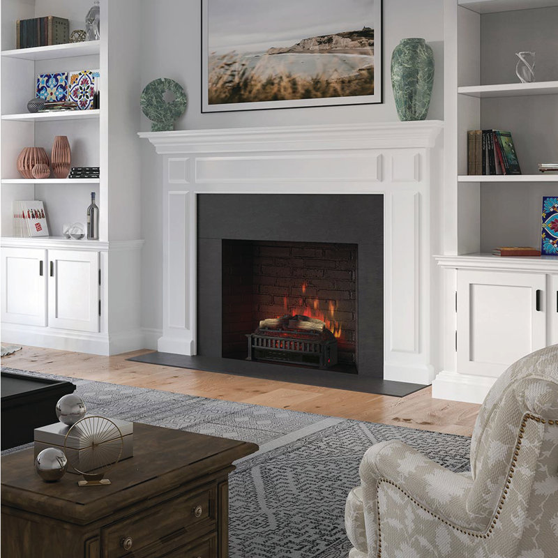 Country Living 23" Infrared Electric Log Set Heater - Faux Logs Insert with Flickering Flames, 13.15" H x 23" W x 9.33" D