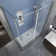 Langham XL 48" W x 30" D x 80" H Frameless Rectangle Sliding Shower Enclosure with Fixed Panel