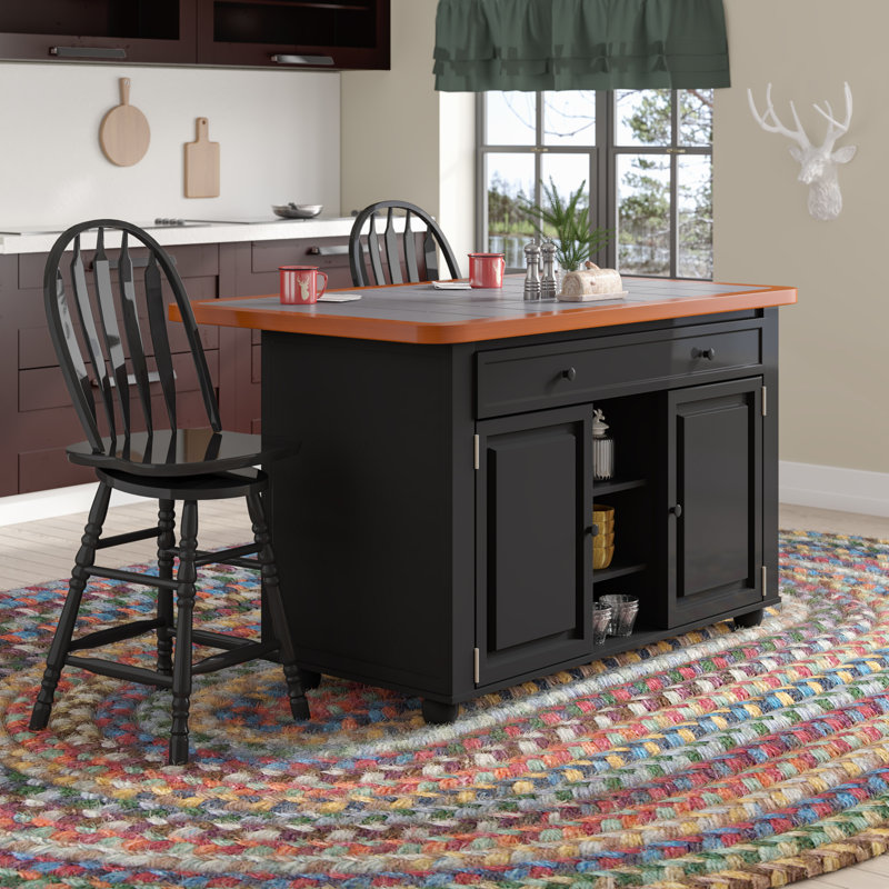 One Allium Way® Azizi Kitchen Island Set & Reviews | Wayfair