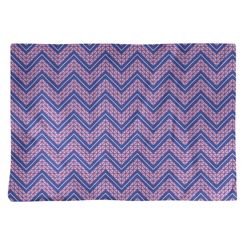 Récapitulatif de coton 18 po à la main classic Stephenie, Bleu / blanc / rose, Polyester