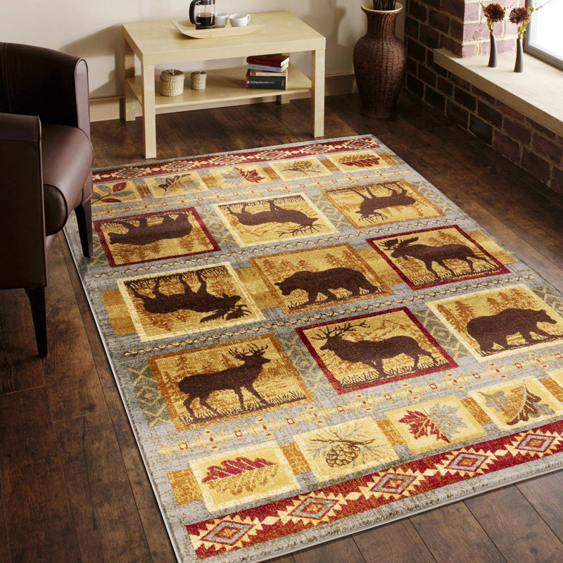 Area Rug With Wild Animals And Nature Themed, Runner 2'7" x 7'3"