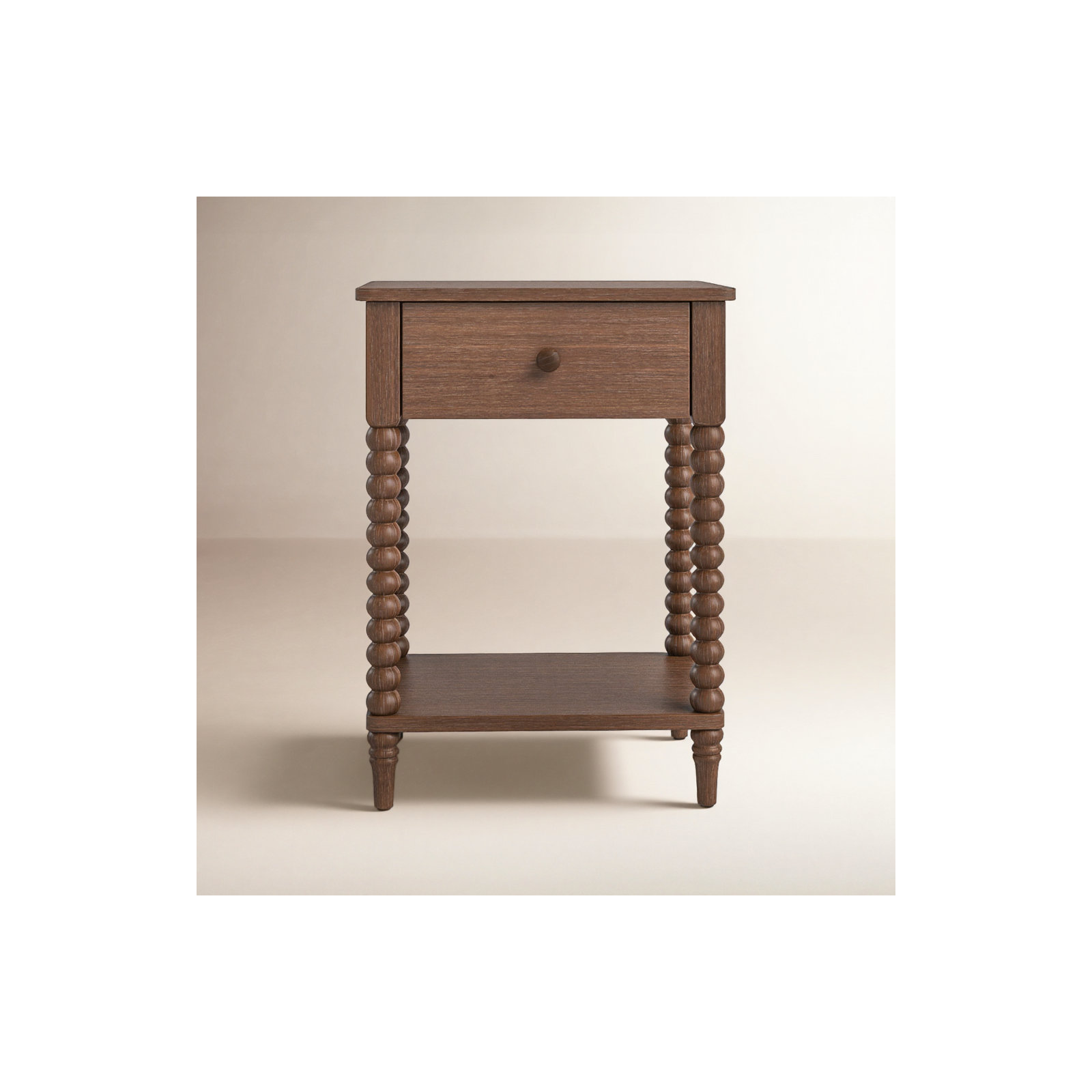 Benbrook 1 - Drawer Spindle Nightstand, Antique Coffee