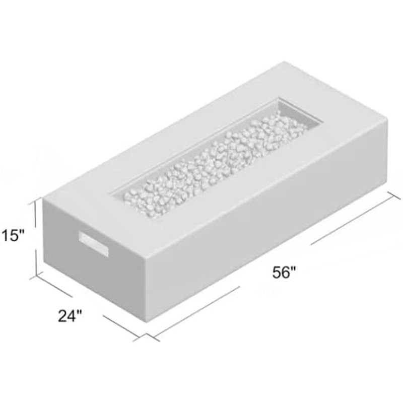 Concrete Propane Outdoor Fire Pit Table