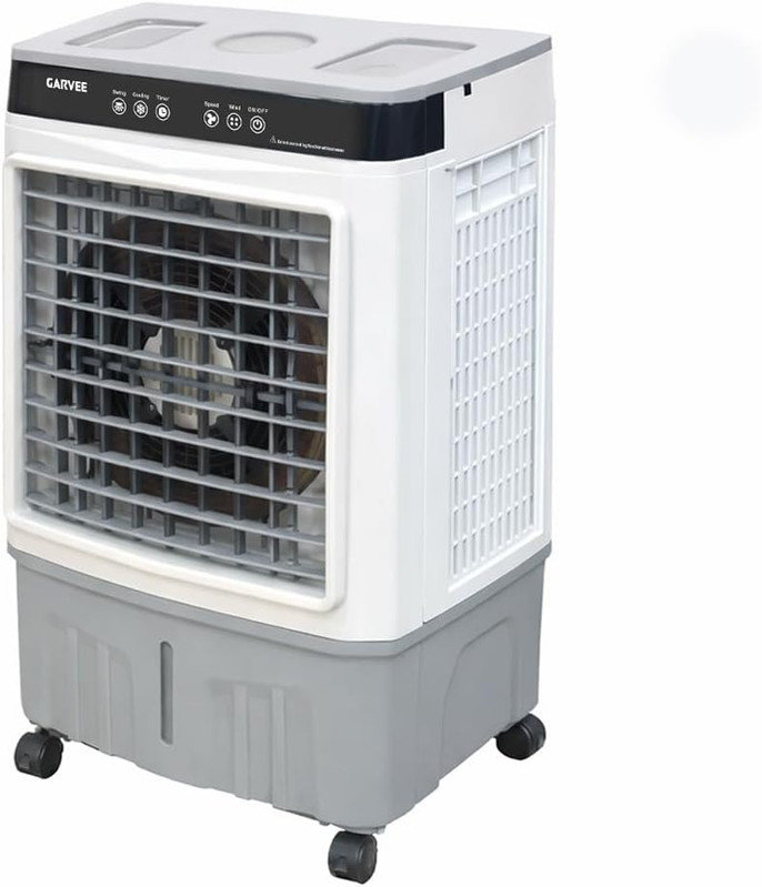 Ventilateur portatif à évaporation avec télécommande, minuterie 2/4 / 8H, 3 vitesses, modes à double brume, réservoir de 1 600 ml, oscillation à 60 degrés, veilleuse pour chambre à coucher, bureau, dortoir