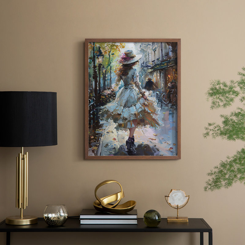 «WOMEN Series DCCLV», reproduction encadrée - bois massif, Noyer, H 21 po x l 17 po