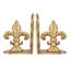 Serre-livres décoratif en métal vieilli fleur de lis-1151894881