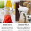 Ensemble de 6 carafes en verre avec couvercle carafe à boisson en verre transparent de 1 litre pour bar brunch Mimosa