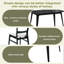 Ensemble de salle à manger 5 pièces de style Mid-Century moderne, structure en bois d'hévéa, une table et 4 chaises rembourrées-28133752-28133754