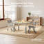 Ensemble de table et de chaises à hauteur réglable pour enfants avec surface facile à nettoyer, naturel-952327319-952327321
