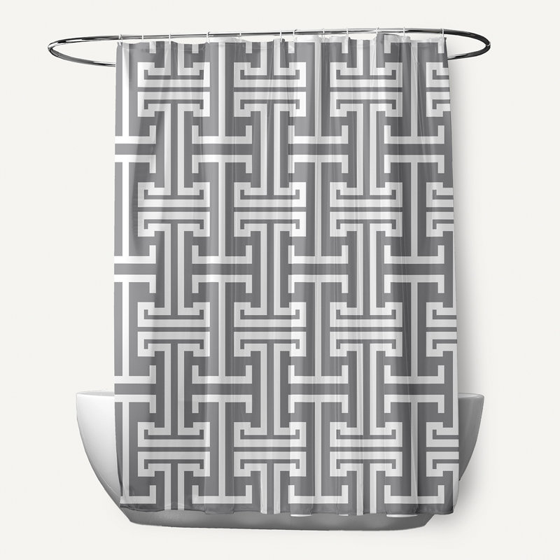 Rideau de douche simple, Gris classique