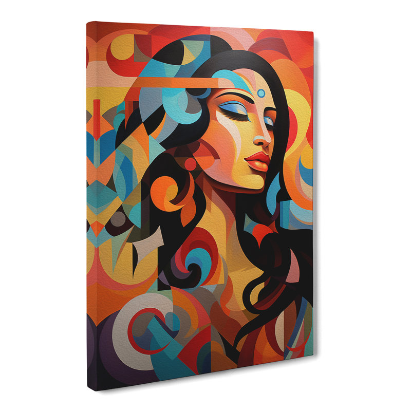 Indian Woman Orphism No.2 - No Frame Print, 76cm H x 50cm W x 3cm D