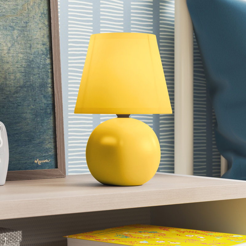 Amishi Ceramic Table Lamp, Yellow, Yes