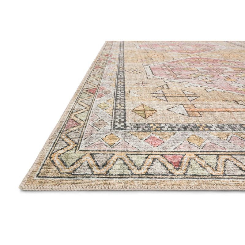 Tapis à motif tissé vieilli classique, Tapis de couloir 2 pi 7 po x 9 pi 10 po