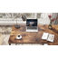 Bureau en forme de L avec tablettes en bois manufacturé Haigh-2140030778