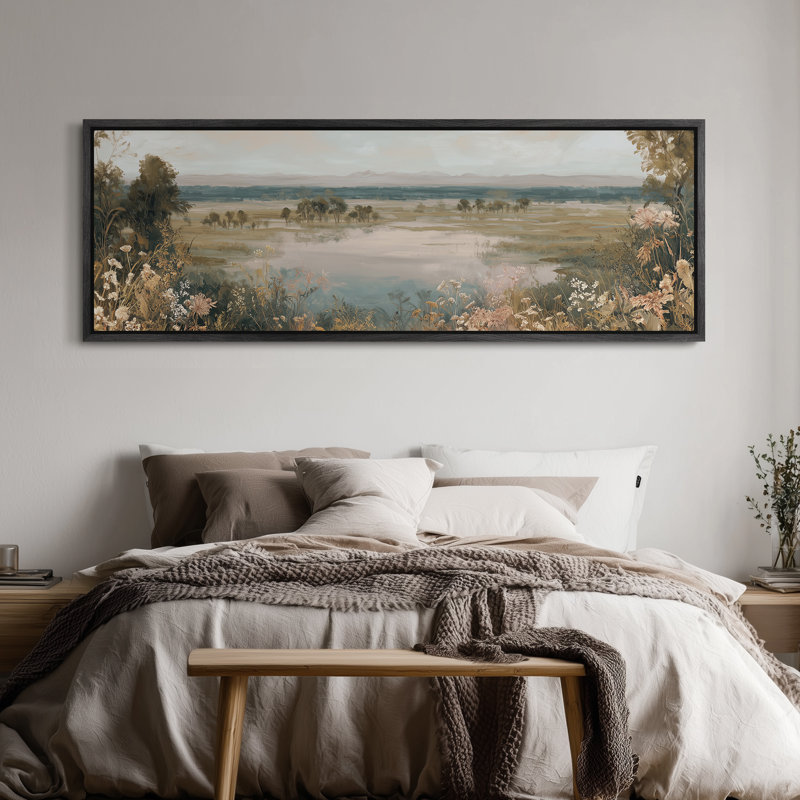 «Autumn Trees» par Misty Field, impression d'art sur le salon, H 20 po x l 60 po, Noir