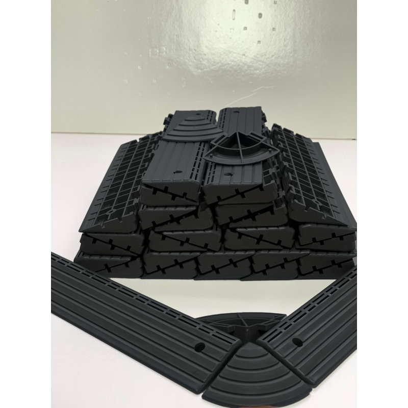 Auxiliary products for splicing plastic floors, 60edge sealing strips and 4corners, Black