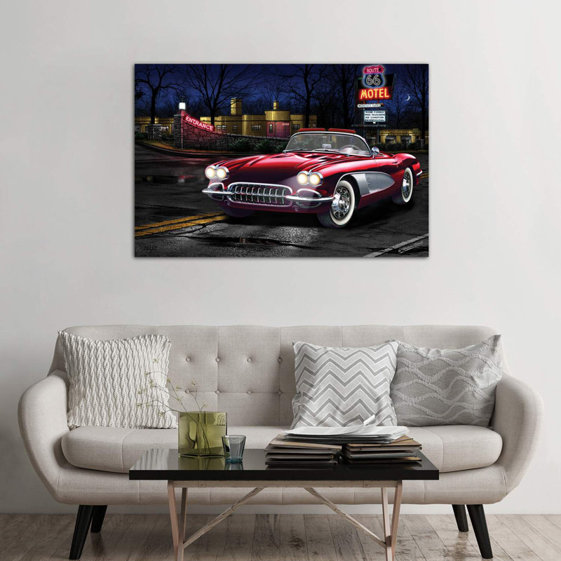 «Vette 66», reproduction d'art, H 26 po x l 40 po x 1,5 po, Toile tendue