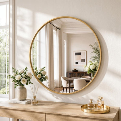 Aluminium Wall Overmantel Mirror