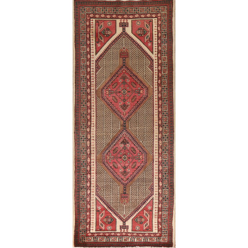 Handmade Wool   Runner Rug 4x10
