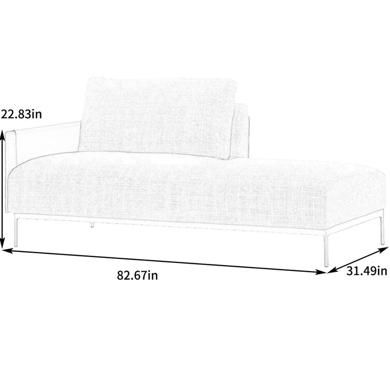 Comfortable recliner with solid wood frame, Left Hand Facing