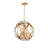 Zellner 4 - Light 16" Unique Globe Chandelier with Crystal Accents-1691198587