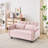 52 "Pink Modern Velvet Sofa-948374460