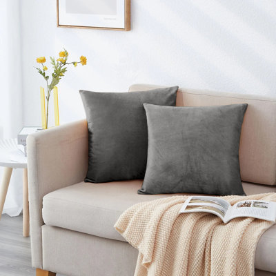Perignan Square Scatter Crushed Velvet Cushion Cover
