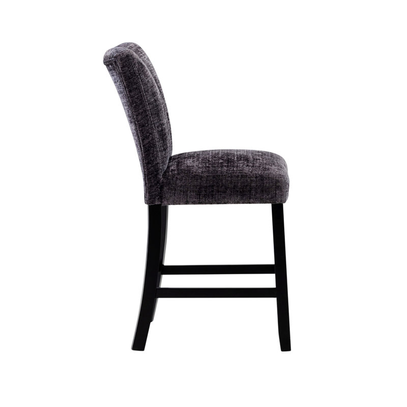2 tabourets de bar à structure en bois, chaises de salle à manger rembourrées pour l'intérieur