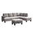 Dudziak Upholstered 102.36 " with Ottoman Sectional-882750045