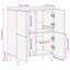 60cm Solid Wood Sideboard