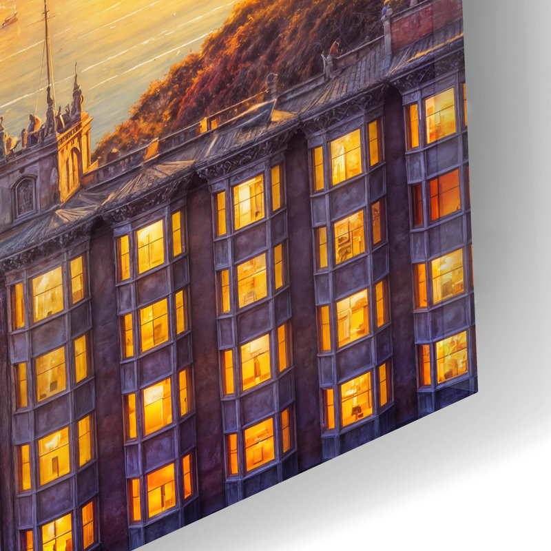  «Golden Gate Bridge» par Rey Klimt, art mural en verre acrylique, H 12 po x l 24 po