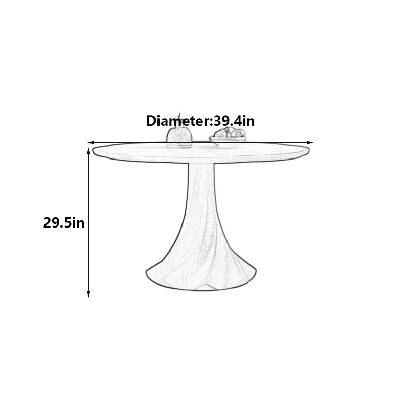 Table de salle à manger Modern Modern, 29.5"H x 39.4"L x 39.4"W