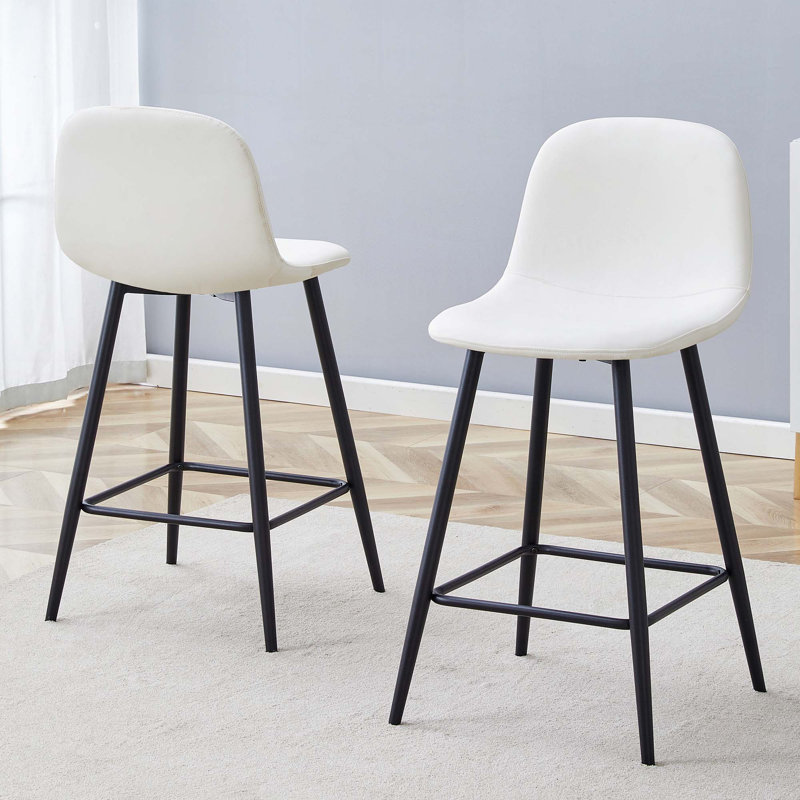 Ensemble de chaises de bar - deux pièces, Blanc