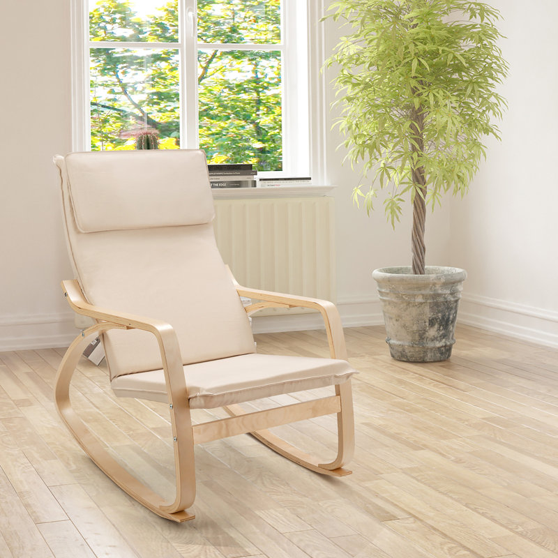 Chaise berçante Statham, Beige