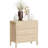 3-Drawer Wooden Dresser, Thickened Storage Chest, Multifunctional Nightstand For Bedroom, Hallway & Living Room（White-Oak）-1515574197