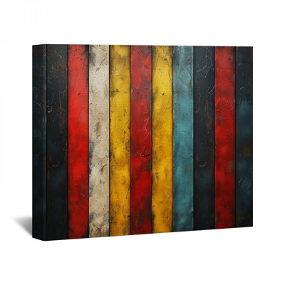 Lignes verticales sur toile