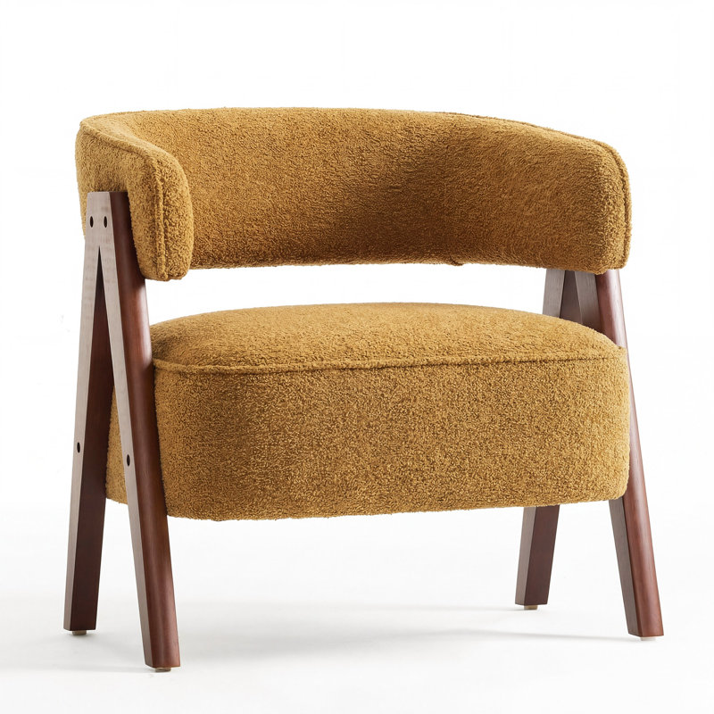 Fauteuil à oreilles Jaytin, Jaune havane