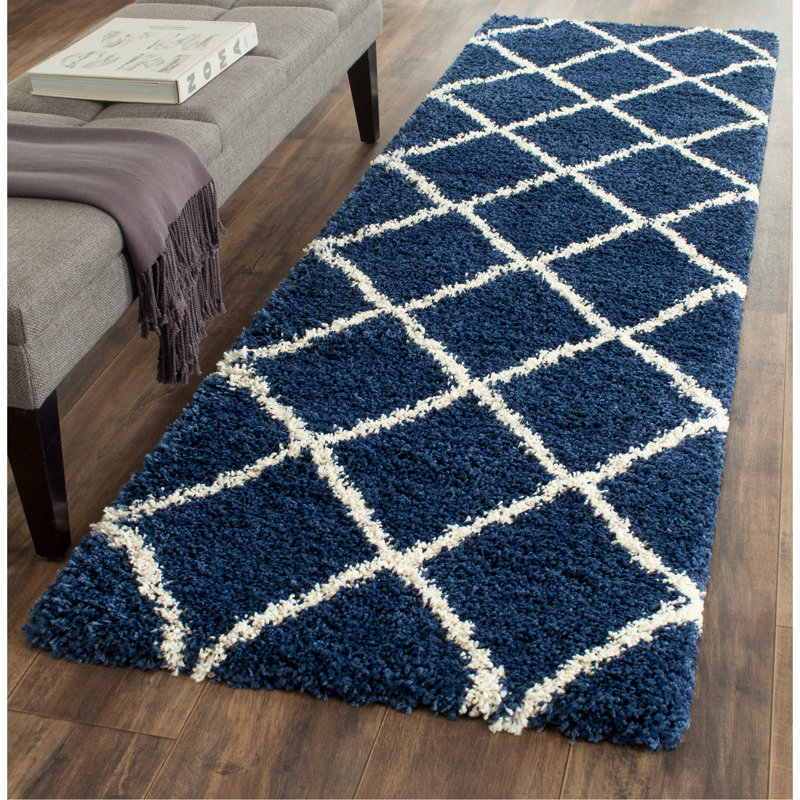 Rizco Shag Performance Geometric Rug, Runner 2'3" x 8'
