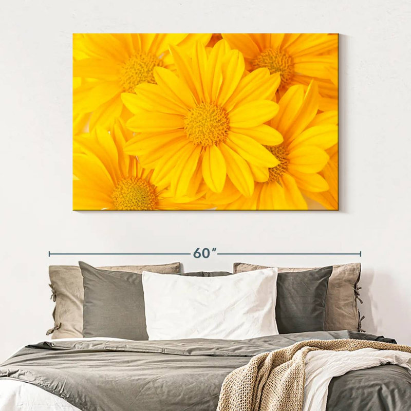 Marguerites jaunes Harnek, H 34 po x l 51 po