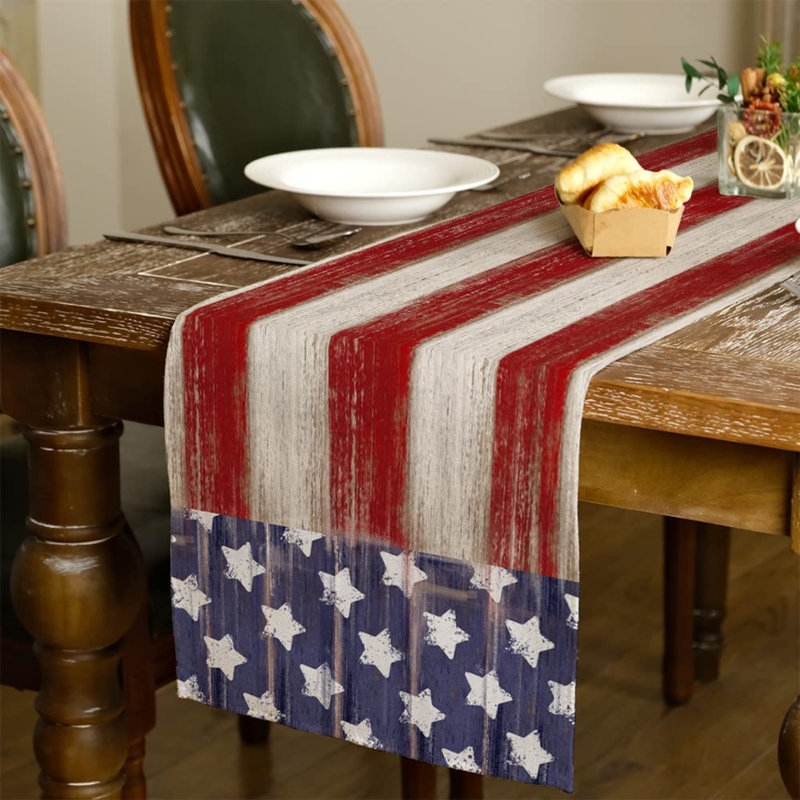 Chemin de table rectangulaire en polyester Giltzow, L 72 po x l 13 po