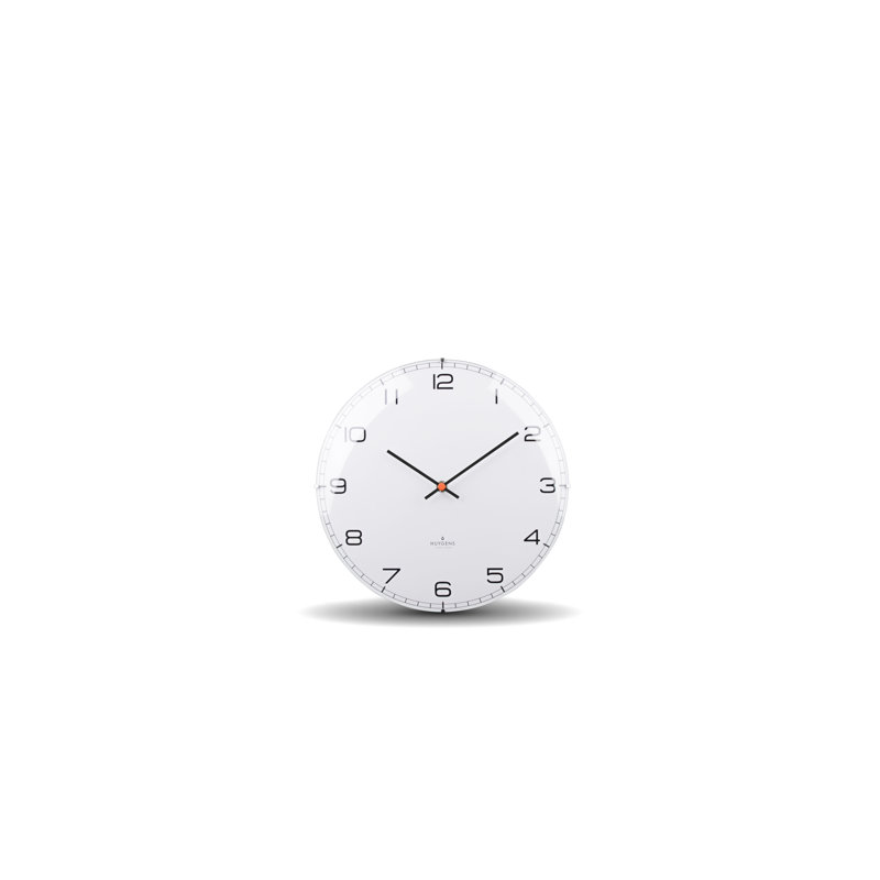 Glass Wall Clock, 25cm H x 25cm W x 4.6cm D