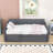 Twin Upholstered Daybed with Pull-Out Twin Trundle and USB Charging Armrest-1329955860
