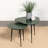  Tobias 2-piece Triangular Marble Top Nesting Table Green