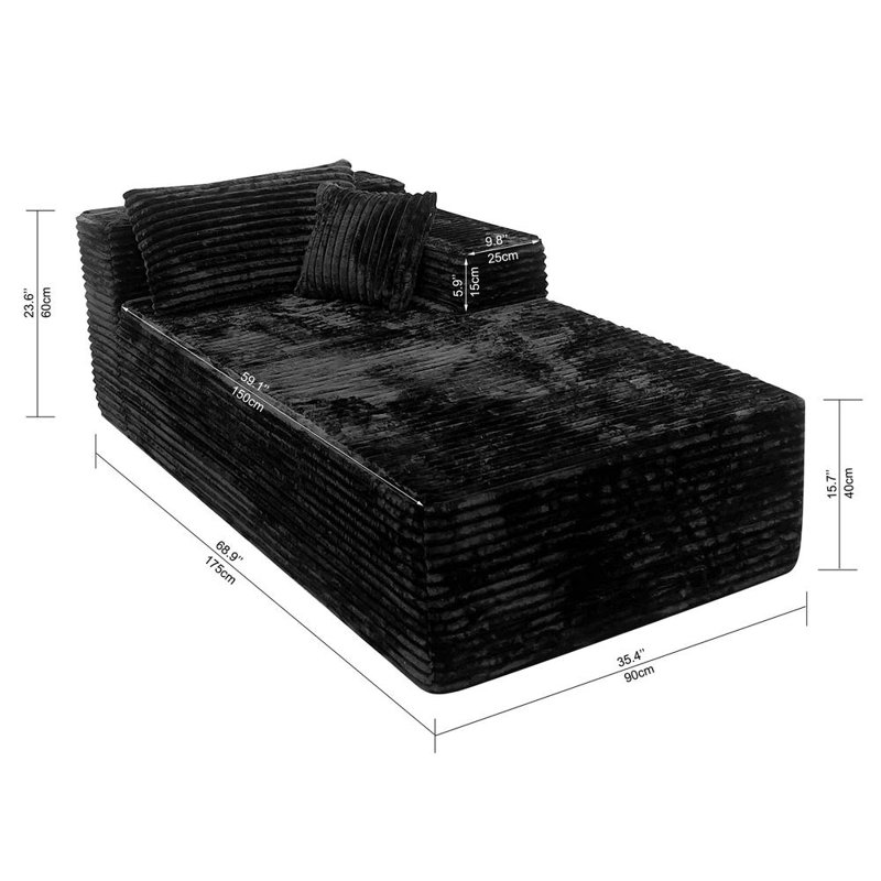 Luxury Black Plush Seating