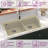 vidaXL Granite Kitchen Sink Double Basins Beige
