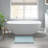 Reversible 24x36" Blue 3000 Gsm 100% Cotton Bath Rug - Long Lasting And Soft Construction Touch,-677530056